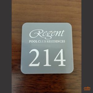 Hotel regent indor signage room number